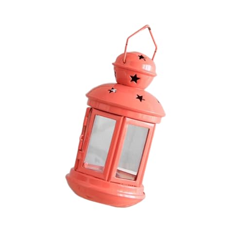 OSOLADY Europäischer Kerzenhalter Windgeschützt Vintage Metall Kerzenständer mit Glas Windlampe S Wassermelonenrot für Innenraum Deko und Romantische Atmosphäre OSOLADY Europäischer Kerzenhalter Windgeschützt Vintage Metall Kerzenständer mit Glas Windlampe S Wassermelonenrot für Innenraum Deko und Romantische Atmosphäre von OSOLADY