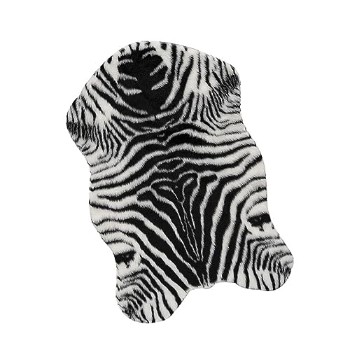 OSOLADY Fischförmige Fußmatte Rutschfestes Bodenkissen Zebra Muster Multifunktionale Bodenmatte für Schlafzimmer und Wohnzimmer von OSOLADY