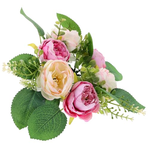 OSOLADY Pfingstrose Blume Kerze Kranz Künstliche Wohnkultur Blatt Kranz Für Hochzeit Party Bankett Decor von OSOLADY