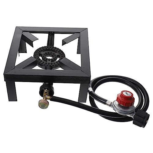 OSOLADY Gaskocher Outdoor Brenner Gusseisen Tragbarer Gasbrenner mit Schlauch und Regler Leistungsstarker Campingkocher für Grillen Wok Picknick und Garten OSOLADY Gaskocher Outdoor Brenner Gusseisen Tragbarer Gasbrenner mit Schlauch und Regler Leistungsstarker Campingkocher für Grillen Wok Picknick und Garten von OSOLADY