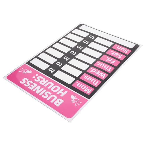 OSOLADY Geschäftsöffnungszeiten Schild aus Robustem PVC Wendbares Aufhängeschild Geöffnet Geschlossen Schmutzabweisend Langlebig für Laden Büro Restaurant mit Selbstklebender Rückseite von OSOLADY