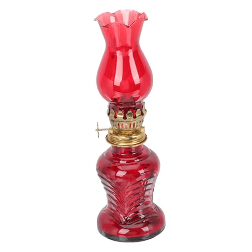 OSOLADY Glas Petroleumlampe Vintage Öllampe Mit Glasabdeckung Für Heimdekor Petroleumlampe Mit Guter Lichtdurchlässigkeit Für Zuhause Küche Und Wohnzimmer von OSOLADY