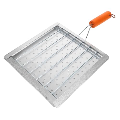 OSOLADY Grillwerkzeug Liebe Tablett Kappe Stecker Zusammenklappbarer Toaster Multifunktionaler Toaster Gitter Mülleimer Teleskopleiterstabilisator Haustier-mülleimer Film Film Silver Holz von OSOLADY