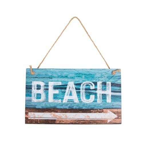OSOLADY Hängendes Holz Schild für Rustikales Strand Deko Schild aus Hochwertigem Holz Wetterfest und Langlebig für Strandpartys und Mediterrane Themen von OSOLADY