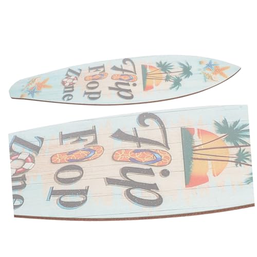 OSOLADY Hängendes Holz Surfbrett Schild für Strand Themen Dekoration Rustikale Wandplakette für Bar und Club Kreative Wandverzierung für Sommerpartys von OSOLADY