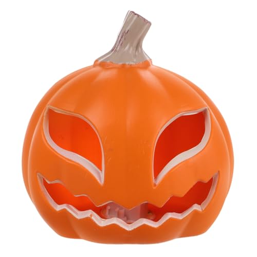 OSOLADY Halloween Kürbis Laterne aus Robustem Leuchtende Geschnitzte Halloween Dekoration Vielseitig Einsetzbar für Fenster Party und Outdoor von OSOLADY