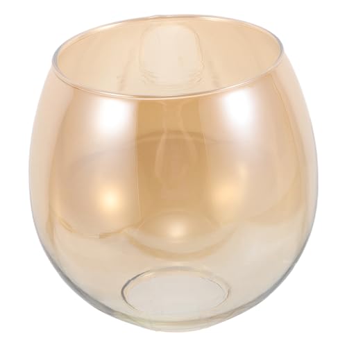 OSOLADY Handgefertigter Lampenschirm Ersatz aus Hochborosilikat Glas Hitzebeständig Vintage Bernsteinfarben Klarer Globe Lichtabdeckung für Pendelleuchten Wandleuchten und Deckenlampen von OSOLADY