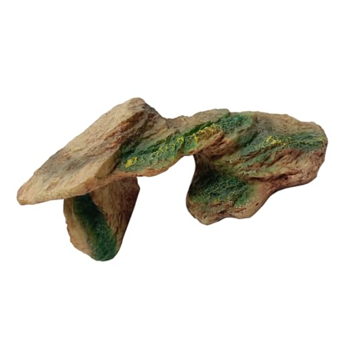 OSOLADY Harz Schildkröten Sonnenplattform Reptilien Versteck mit Höhle Langlebig Sicher für Terrarium Dekoration Geeignet für Wasserschildkröten Gecko Eidechsen und Kleine Reptilien von OSOLADY