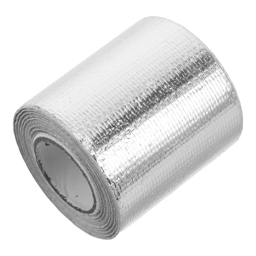 OSOLADY Hitzeschutzband Auspuff Aluminiumfolie Fasergewebe Hochtemperaturbeständig Klebeband mit Edelstahl Kabelbindern für Auto Motor Wärmedämmung und Flammenschutz OSOLADY Hitzeschutzband Auspuff Aluminiumfolie Fasergewebe Hochtemperaturbeständig Klebeband mit Edelstahl Kabelbindern für Auto Motor Wärmedämmung und Flammenschutz von OSOLADY