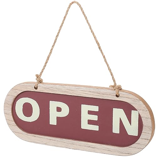 OSOLADY Holz Türschild Hängend Verarbeitung Langlebig für Geschäfte und Zuhause Dekoratives Eingangsschild für Verschiedene Anlässe Holz Ornament von OSOLADY