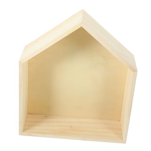 OSOLADY Holz Wandregal Hausform Schwebendes Regalsystem für Wohnzimmer Schlafzimmer und Büro zur Dekoration und Aufbewahrung Mittlere Natürliches Design OSOLADY Holz Wandregal Hausform Schwebendes Regalsystem für Wohnzimmer Schlafzimmer und Büro zur Dekoration und Aufbewahrung Mittlere Natürliches Design von OSOLADY