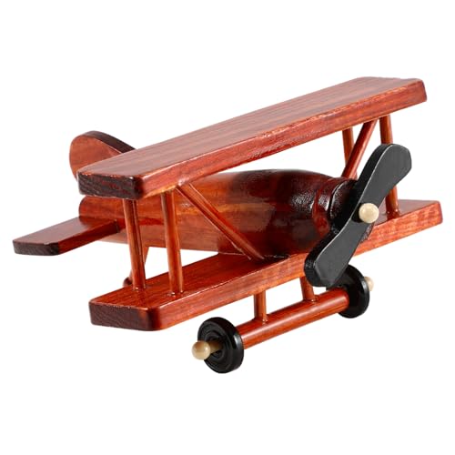 OSOLADY Holzflugzeugmodell Retro Holz Dekoration für Desktop Verarbeitung und Lebendige Form für Wohnzimmer Büro für Sammler von OSOLADY