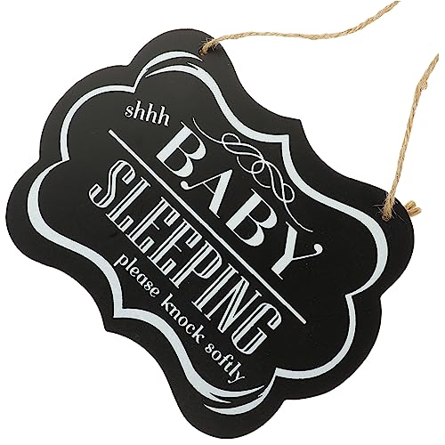 OSOLADY Holzwolkenschild für Babyzimmer Dekorative Hängedekoration aus Sicherem Holz für Kindergarten Türschild mit Schläft Hinweis von OSOLADY