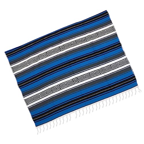OSOLADY Jacquard Schalmatte Yogamatten Große Gemütliche Sofadecke Tragbarer Stil Marineblau Überwürfe Und Decken Für Sofa Gesteppte Überwurfdecke Gemischter Umhang Karierter von OSOLADY