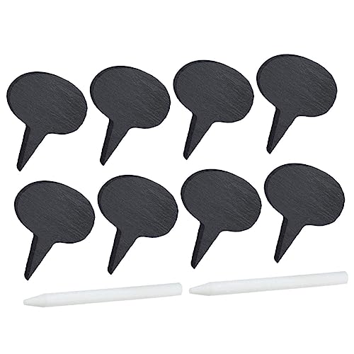 OSOLADY Käsemarker Für Wurstplatten Lebensmittelmarker Aus Schiefer Wiederverwendbar Mit Specksteinkreide Für Buffets Und Partys Passt Zu Käsebrettern Und Dessertdekor von OSOLADY