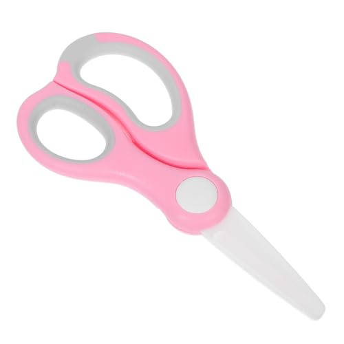 OSOLADY Keramik Food Scissors mit Ergonomischem Griff und Staubschutz Vielseitige Tragbare Babynahrungsschere zum Schneiden von Fleisch Gemüse Obst und Nudeln für Unterwegs und Zuhause von OSOLADY