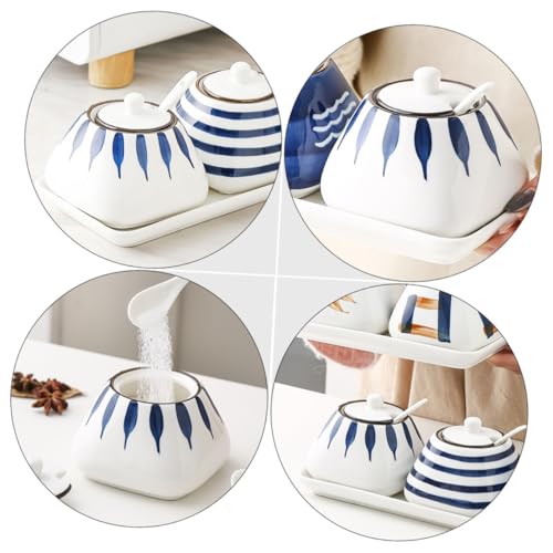 OSOLADY Keramik Salzstreuer Japanischer Stil Gewürzbehälter mit Löffel und Deckel Praktisches Küchen Vorratsglas für Salz Chili und Gewürze OSOLADY Keramik Salzstreuer Japanischer Stil Gewürzbehälter mit Löffel und Deckel Praktisches Küchen Vorratsglas für Salz Chili und Gewürze von OSOLADY