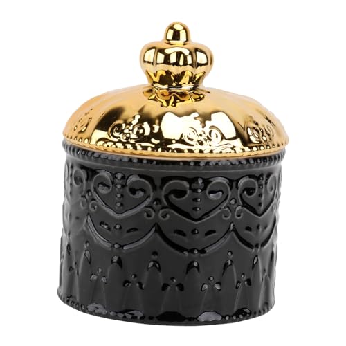 OSOLADY Keramik Schmuckschatulle Aufbewahrungsbox Geschenkbox Schmuckkasten Desktop Organizer Vintage Keramik Aufbewahrung für Halsketten und Kleine Schmuckstücke von OSOLADY