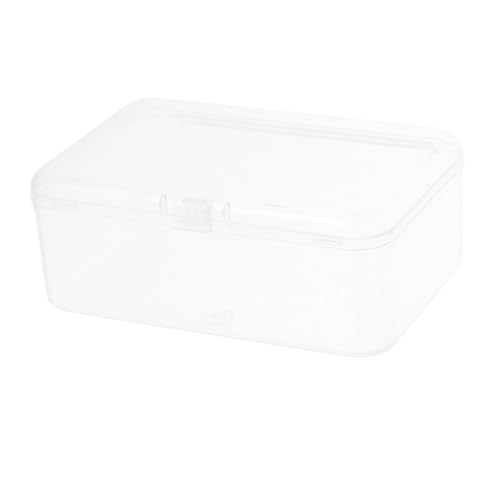 OSOLADY Kleine Transparente Aufbewahrungsbox Klappdeckel für Bastelzubehör Schmuck Rechteckige Sortierbox für Organisation OSOLADY Kleine Transparente Aufbewahrungsbox Klappdeckel für Bastelzubehör Schmuck Rechteckige Sortierbox für Organisation von OSOLADY