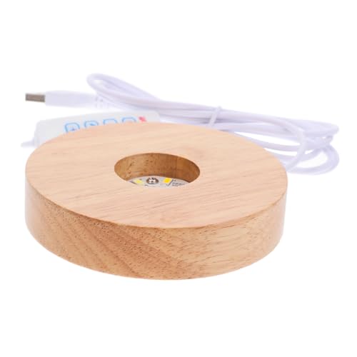 OSOLADY Kleiner LED Sockel aus Holz Runder Präsentationsständer und Sicher für Kristallkugeln Vielseitig Einsetzbar Element OSOLADY Kleiner LED Sockel aus Holz Runder Präsentationsständer und Sicher für Kristallkugeln Vielseitig Einsetzbar Element von OSOLADY