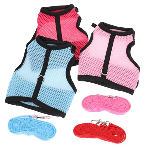 OSOLADY Kleintier Geschirr Set mit Weichem Atmungsaktivem Material Verstellbares Kaninchen Frettchen Meerschweinchen Ratten Hamster Brustgeschirr und Leine für Gesunde Bewegung und OSOLADY Kleintier Geschirr Set mit Weichem Atmungsaktivem Material Verstellbares Kaninchen Frettchen Meerschweinchen Ratten Hamster Brustgeschirr und Leine für Gesunde Bewegung und von OSOLADY