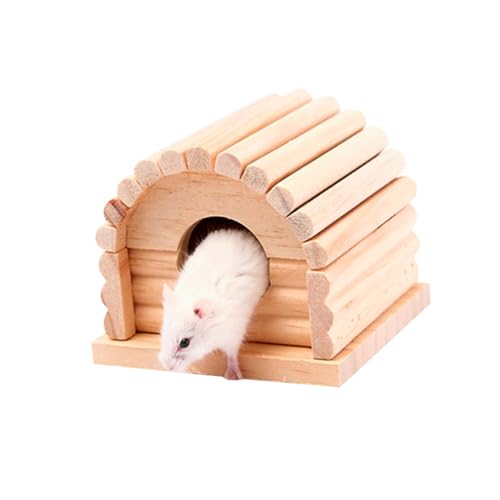 OSOLADY Kleintier Holzhaus aus Natürlichem Holz Lack mit Rundem Eingang Sicheres Versteck für Hamster Mäuse und Kleine Igel für Innenkäfige und Kleine Haustiere OSOLADY Kleintier Holzhaus aus Natürlichem Holz Lack mit Rundem Eingang Sicheres Versteck für Hamster Mäuse und Kleine Igel für Innenkäfige und Kleine Haustiere von OSOLADY