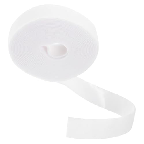 OSOLADY Klettband Selbstklebend Kabelbinder Strip für Fußballtor Netzbefestigung Vielseitiges Kabelmanagement und DIY befestigung Weiß Robuste Haken Flauschoberfläche von OSOLADY