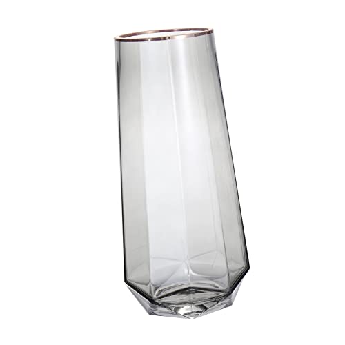 OSOLADY Kreative Desktop Glasvase mit Goldener Blumenbehälter für Tischdeko im Wohnzimmer Moderne Büro Vase für Blumenarrangements und OSOLADY Kreative Desktop Glasvase mit Goldener Blumenbehälter für Tischdeko im Wohnzimmer Moderne Büro Vase für Blumenarrangements und von OSOLADY