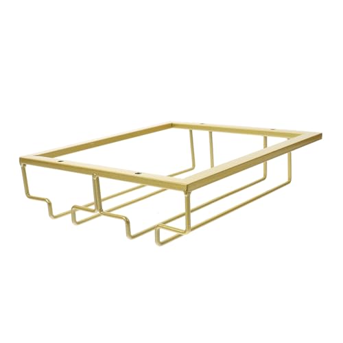 OSOLADY Kreatives Hängendes Weinregal aus Goldenem mit Fächern Stilvoller und Platzsparender Weinglashalter für Küchen und Barorganisation Langlebiges Goblet Rack OSOLADY Kreatives Hängendes Weinregal aus Goldenem mit Fächern Stilvoller und Platzsparender Weinglashalter für Küchen und Barorganisation Langlebiges Goblet Rack von OSOLADY