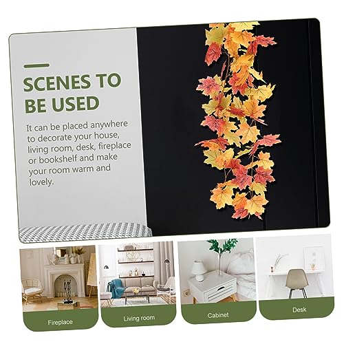 OSOLADY Künstliche Ahornblattgirlande Herbstdeko zum Aufhängen Realistische Maple Leaf Rattan Wandhänger für Thanksgiving Party Herbstparty Wohnzimmer Büro Dekoration OSOLADY Künstliche Ahornblattgirlande Herbstdeko zum Aufhängen Realistische Maple Leaf Rattan Wandhänger für Thanksgiving Party Herbstparty Wohnzimmer Büro Dekoration von OSOLADY