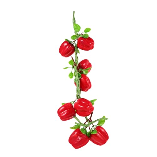 OSOLADY Künstliche Chili Dekoration Hängende Paprika Realistisches Kunstgemüse aus Kunststoff Simulierte Gemüse Deko für Zuhause Restaurant und Gastronomie Handwerkskunst von OSOLADY