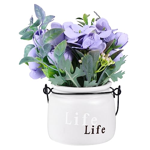 OSOLADY Künstlicher Blumenstrauß Hydrangea Dekoration für Zuhause Realistische Kunstblume im Nordic Style mit Keramikvase für Kreative Arrangements und Stilvolle Wohnräume OSOLADY Künstlicher Blumenstrauß Hydrangea Dekoration für Zuhause Realistische Kunstblume im Nordic Style mit Keramikvase für Kreative Arrangements und Stilvolle Wohnräume von OSOLADY