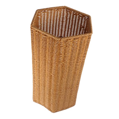 OSOLADY Künstlicher Rattan Regenschirmständer Praktischer Aufbewahrungsständer für Eingangsbereich für Lange und Faltbare Schirme aus Sicherem Kunststoffmaterial von OSOLADY