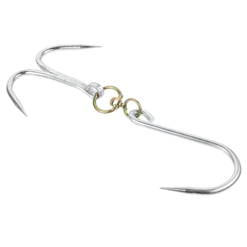 OSOLADY Metall Fleischhaken Doppelhaken Stabiles Material Sicherer Metzgerhaken zum Aufhängen von Wurst und Rindfleisch für Küche und Fleischverarbeitung OSOLADY Metall Fleischhaken Doppelhaken Stabiles Material Sicherer Metzgerhaken zum Aufhängen von Wurst und Rindfleisch für Küche und Fleischverarbeitung von OSOLADY