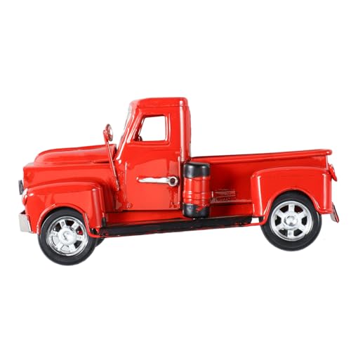 OSOLADY Modellauto Vintage Ornamente Vintage Heimdekor Dekoration Retro Autodekor Auto Praktisches Handwerk Praktisches Handwerk Autoschmuck Oldtimermodell Miniatur Automodell Rotes von OSOLADY