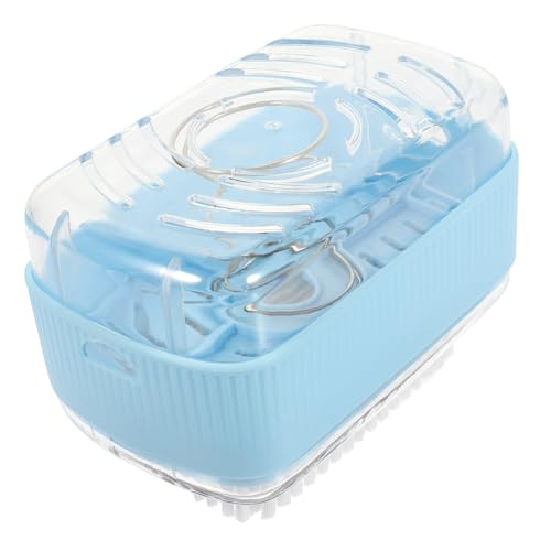 OSOLADY Multifunktionale Seifenbox mit Bürstenroller und Schaumspender Reise seifenbehälter mit Abtropfgitter Hygienisch Platzsparend Geeignet für Bad und Wc Blaue Aufbewahrungsbox von OSOLADY