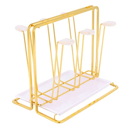 OSOLADY Multifunktionaler Becherhalter mit Haken Rutschfester Boden und Abnehmbarem Abtropfblech Robuster Flaschendroger aus Rostfreiem für Zuhause Bar Hotel Goldfarben OSOLADY Multifunktionaler Becherhalter mit Haken Rutschfester Boden und Abnehmbarem Abtropfblech Robuster Flaschendroger aus Rostfreiem für Zuhause Bar Hotel Goldfarben von OSOLADY
