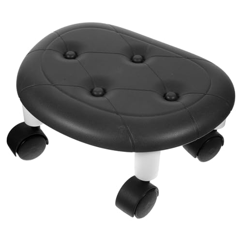 OSOLADY Multifunktionaler Kleiner Rollhocker Drehbar Leichter Kunststoff Sitz Ergonomischer Niedriger Sitzhocker für Zuhause Büro und Outdoor Geeignet von OSOLADY