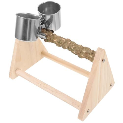 OSOLADY Parakeet Perch Stand aus Natürlichem Holz Stabiles Trainingsrack für Wellensittiche und Kleine Papageien Dekoratives Vogelzubehör Spielerisch zum Kauen und Sitzen Sicher und OSOLADY Parakeet Perch Stand aus Natürlichem Holz Stabiles Trainingsrack für Wellensittiche und Kleine Papageien Dekoratives Vogelzubehör Spielerisch zum Kauen und Sitzen Sicher und von OSOLADY