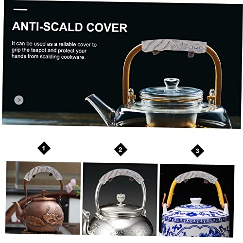 OSOLADY Scald Teapot Handle Sleeve mit Hitzebeständigem Waschbarem Baumwollstoff Klassische Muster Praktische Isolierung für Sicheren Griff bei Tee und Kaffeekannen Wiederverwendbar und von OSOLADY