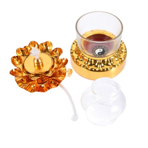 OSOLADY Segenslampenschmuck Rustikales Lampenöl Flüssigschmelze Paraffin Für Kerosin Miniaturbutter Tempellampendekor Winddichtes Dimmlicht Buddha Lampenschmuckglas OSOLADY Segenslampenschmuck Rustikales Lampenöl Flüssigschmelze Paraffin Für Kerosin Miniaturbutter Tempellampendekor Winddichtes Dimmlicht Buddha Lampenschmuckglas von OSOLADY