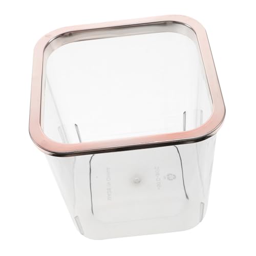 OSOLADY Transparenter Quadratischer Mülleimer Kleiner Müllbehälter ohne Deckel Stabiler Abfallkorb für Schreibtisch Schlafzimmer Wohnzimmer Multifunktional von OSOLADY