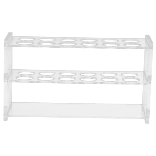 OSOLADY Transparenter Reagenzglasständer Reagenzgläser und Ständer Phiole Rundes Labor Tiegel klares Rohr rohrhalter Röhrenständer Teströhrenhalter Rohrgestelle Reagenzglas-Organizer Acryl von OSOLADY
