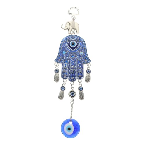 OSOLADY Türkischer Blauer Evil Eye Schlüsselbund Hängende Elefantenhand Dekoration für Fenster und Schutzzauber Wandverzierung OSOLADY Türkischer Blauer Evil Eye Schlüsselbund Hängende Elefantenhand Dekoration für Fenster und Schutzzauber Wandverzierung von OSOLADY