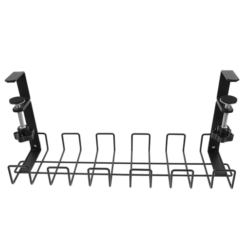 OSOLADY Kabelmanagement Schreibtisch Für Kabelversteck Untertisch Kabelmanagement Tray Verstellbarer Kabel Organizer Für Schreibtisch Mit Kabelhaltern Zur Optimalen Kabelorganisation von OSOLADY