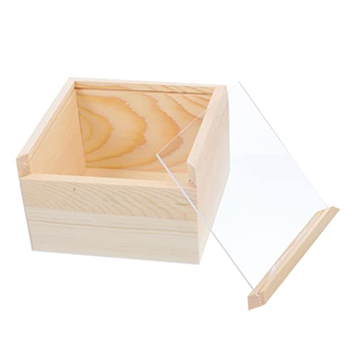 OSOLADY Unvollendete Holzkiste mit Schiebedeckel Transparente Aufbewahrungsbox Organizer für Schmuck Teetassen und Kleinigkeiten Praktische Geschenkverpackung OSOLADY Unvollendete Holzkiste mit Schiebedeckel Transparente Aufbewahrungsbox Organizer für Schmuck Teetassen und Kleinigkeiten Praktische Geschenkverpackung von OSOLADY