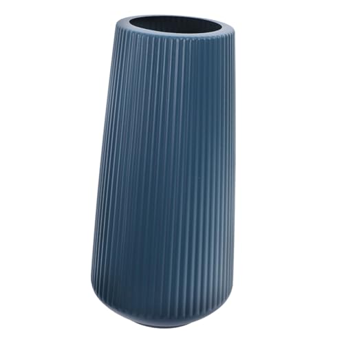 OSOLADY Ribbed Vase Für Frische Und Trockene Blumen Große Nordische Blumenvase Kunststoff Dekorative Vase Für Schlafzimmer Und Einfacher Stil von OSOLADY