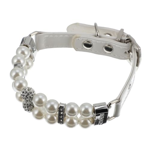 OSOLADY Verstellbares Hundehalsband mit PU Perlen und Leine Handgefertigt Komfortabler Schmuckverschluss Geeignet für Kleine und Mittelgroße Hunde für Geburtstag und Festtage OSOLADY Verstellbares Hundehalsband mit PU Perlen und Leine Handgefertigt Komfortabler Schmuckverschluss Geeignet für Kleine und Mittelgroße Hunde für Geburtstag und Festtage von OSOLADY