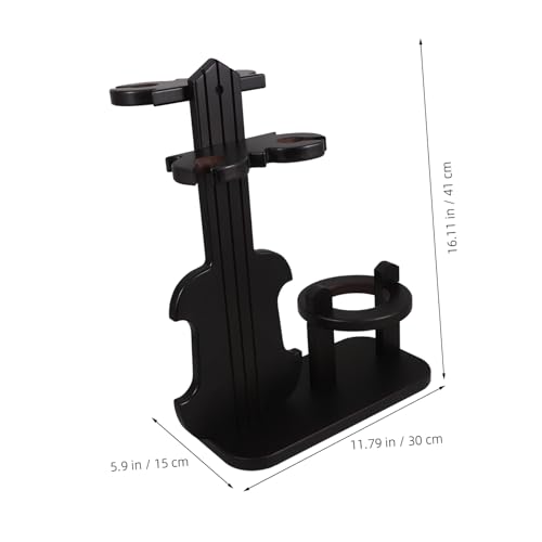 OSOLADY Vintage Holz Weinglashalter im Violin Design Freistehend Kompakt Stabiler Weinregal Flaschenhalter für Küchenarbeitsplatte Cabinet Bar und Party Vielseitige Weinflaschen und von OSOLADY