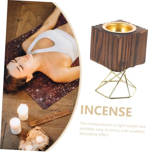 OSOLADY Vintage Räucherstövchen Holz und Metall Tragbarer Retro Aromaofen für Entspannende Raumluft Dekoratives Handliches Weihrauchgefäß für Meditation und OSOLADY Vintage Räucherstövchen Holz und Metall Tragbarer Retro Aromaofen für Entspannende Raumluft Dekoratives Handliches Weihrauchgefäß für Meditation und von OSOLADY